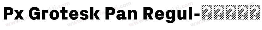 Px Grotesk Pan Regul字体转换